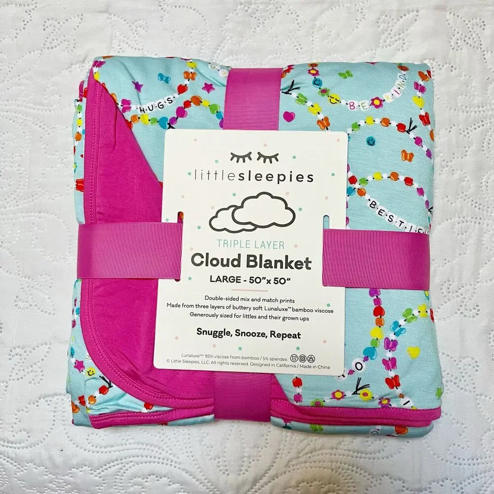 NWT Little Sleepies Friends Forever Large Cloud Blanket